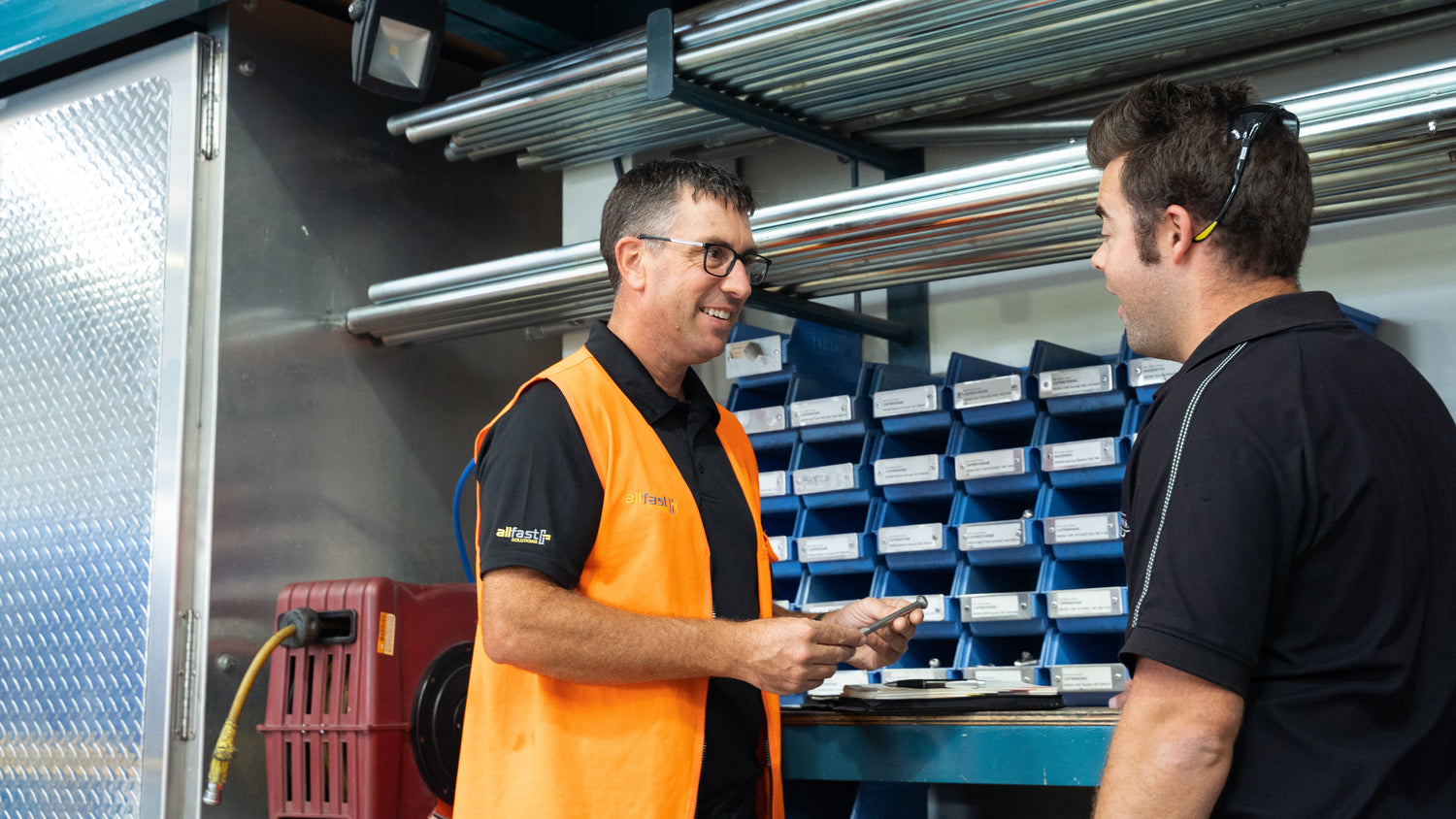 Allfast Auckland Sales Rep Meeting with Client